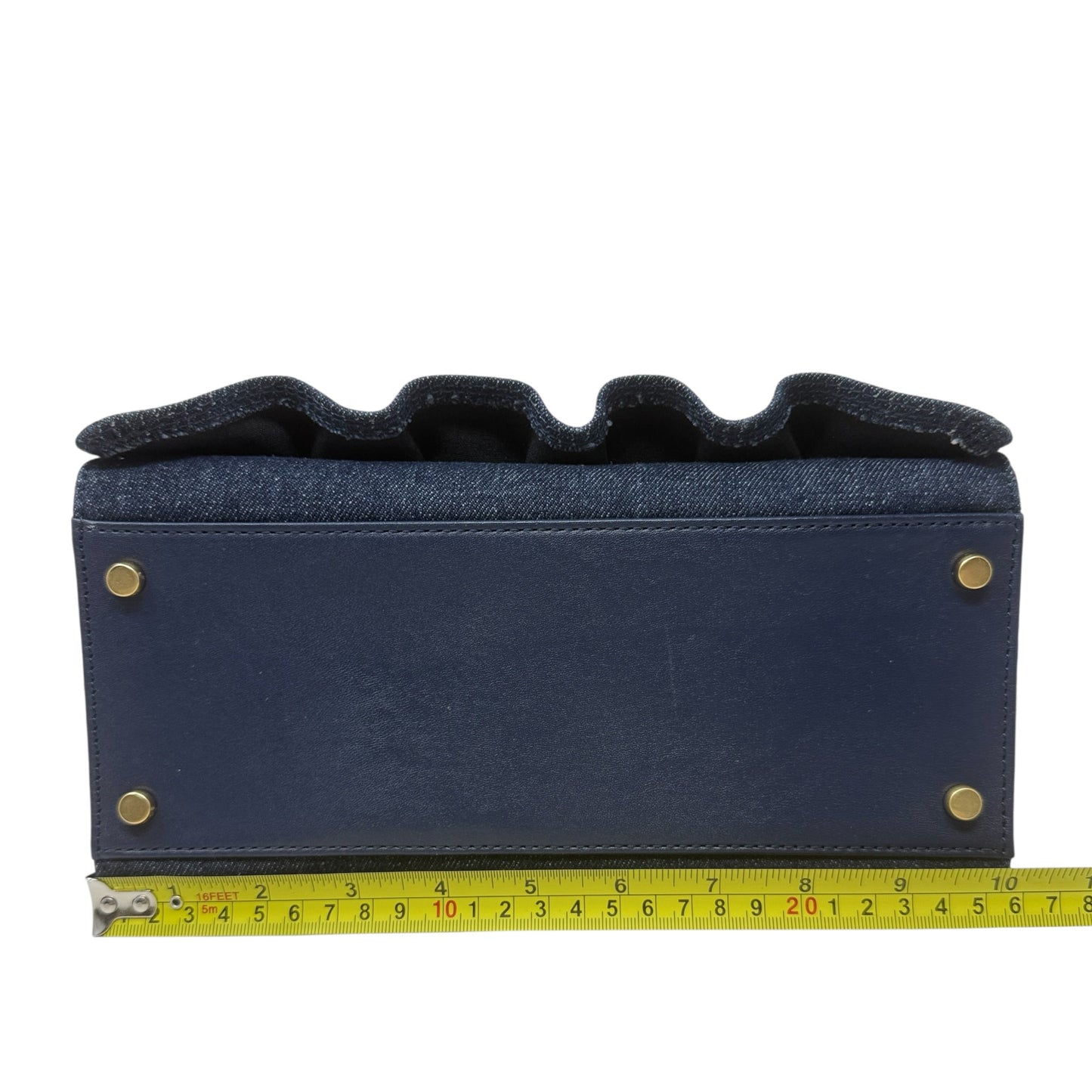 White Rock Road Denim Sam Satchel Designer By Kate Spade, Size: Small