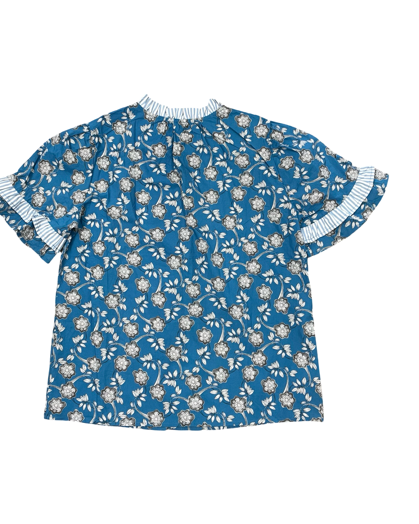 Top Ss By Clothes Mentor In Blue & White, Size:M