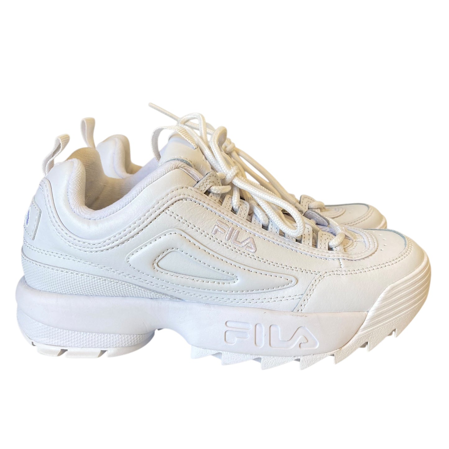 Shoes Athletic By Fila In White, Size:6.5