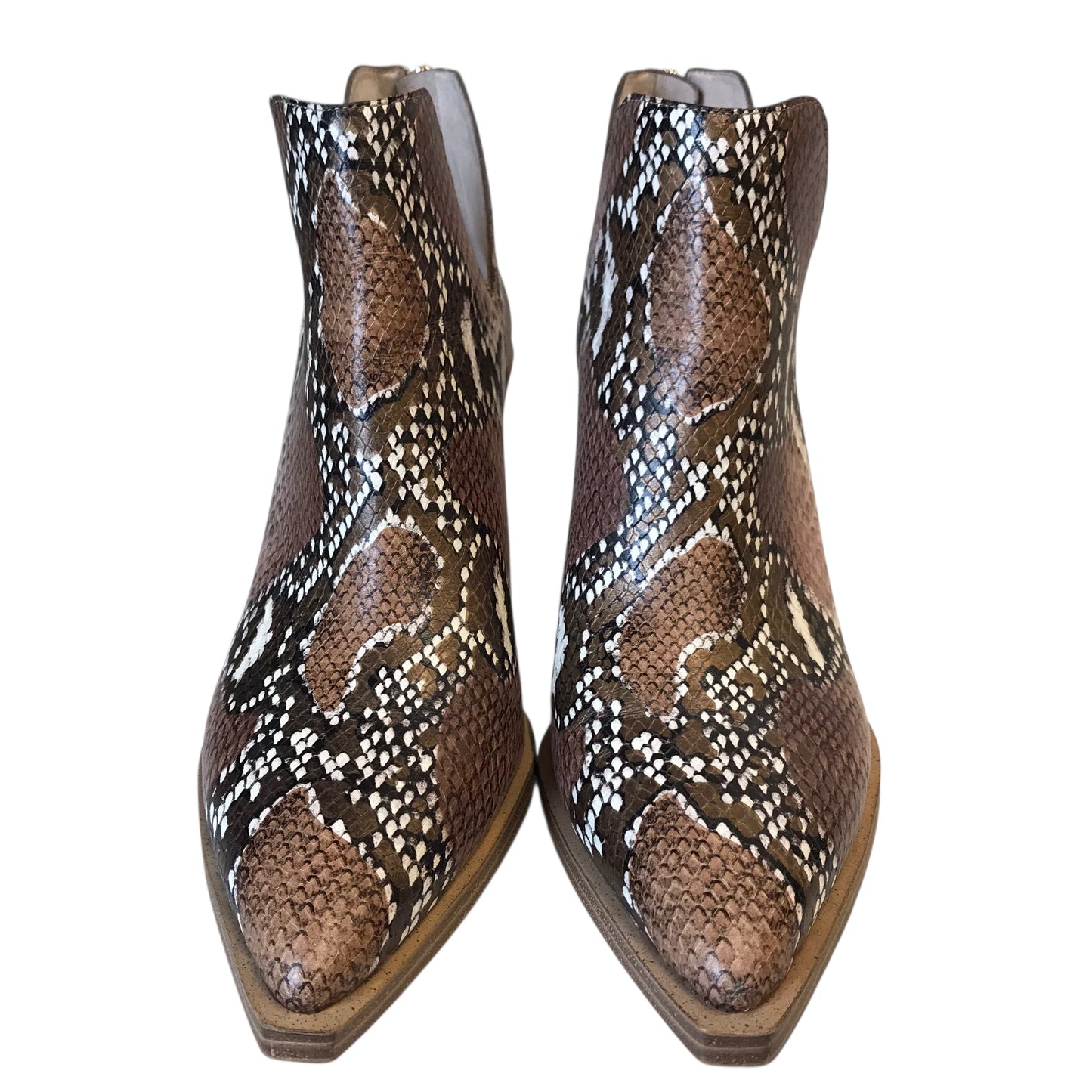 Boots Ankle Heels By Vince Camuto In Snakeskin Print, Size:9.5
