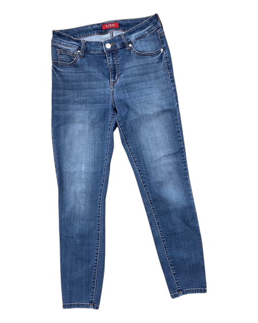 Jeans Skinny By Guess In Blue Denim, Size:8
