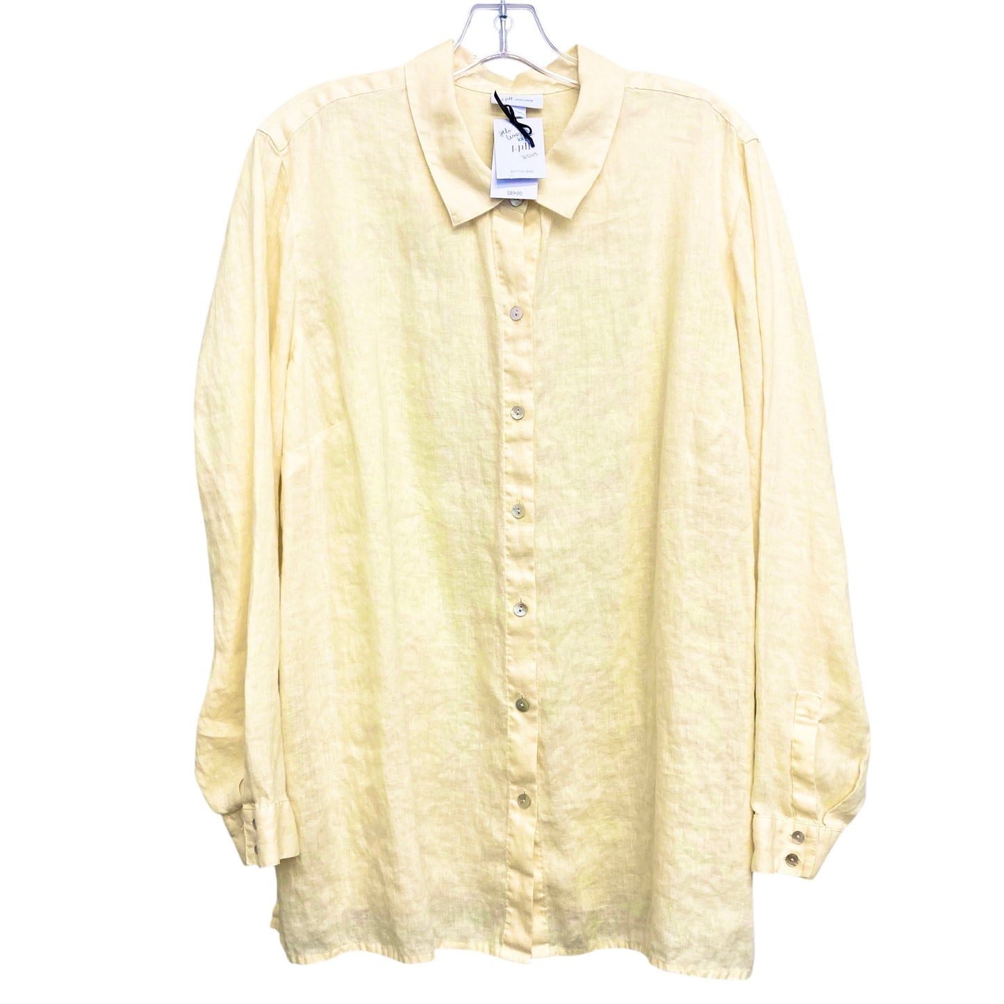 Top Ls By J. Jill In Yellow, Size:Xl