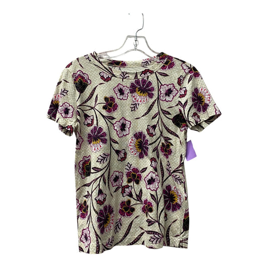 Top Ss By Loft In Purple & Tan, Size:Xs