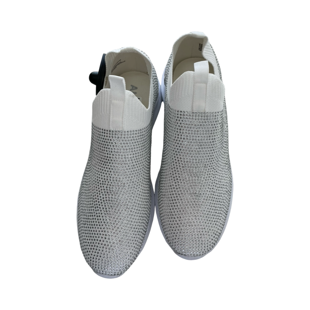 Shoes Athletic By Anne Klein In Silver & White, Size:9.5