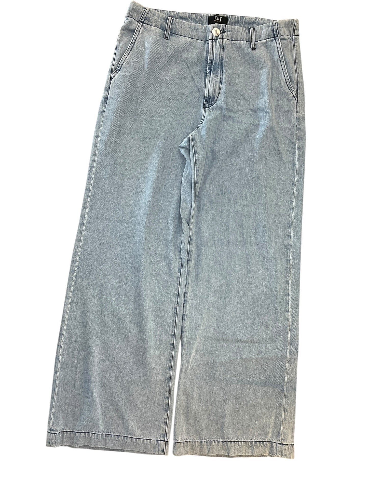 Jeans Wide Leg By Kut In Blue Denim, Size:10