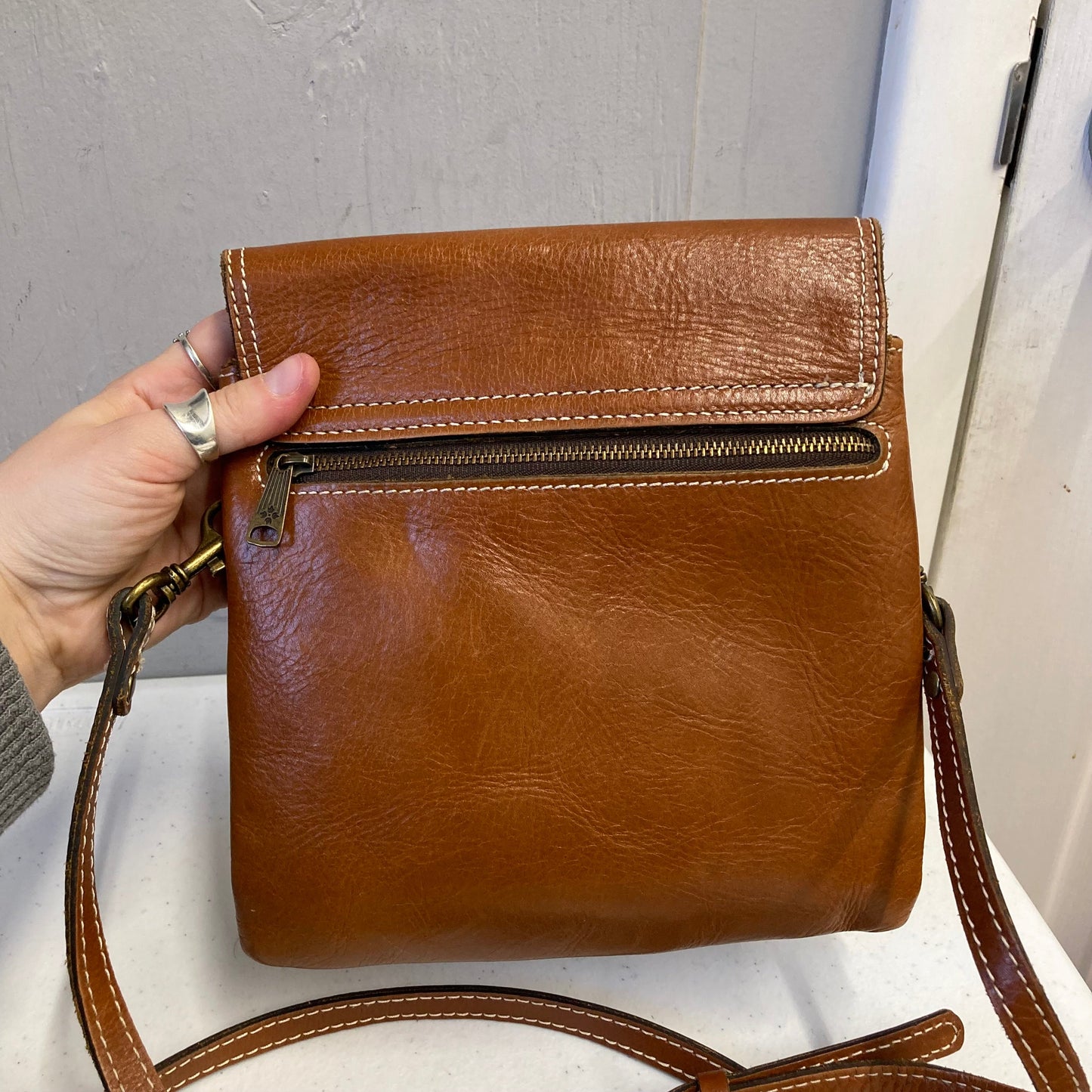 Crossbody Designer By Patricia Nash In Brown, Size:Medium