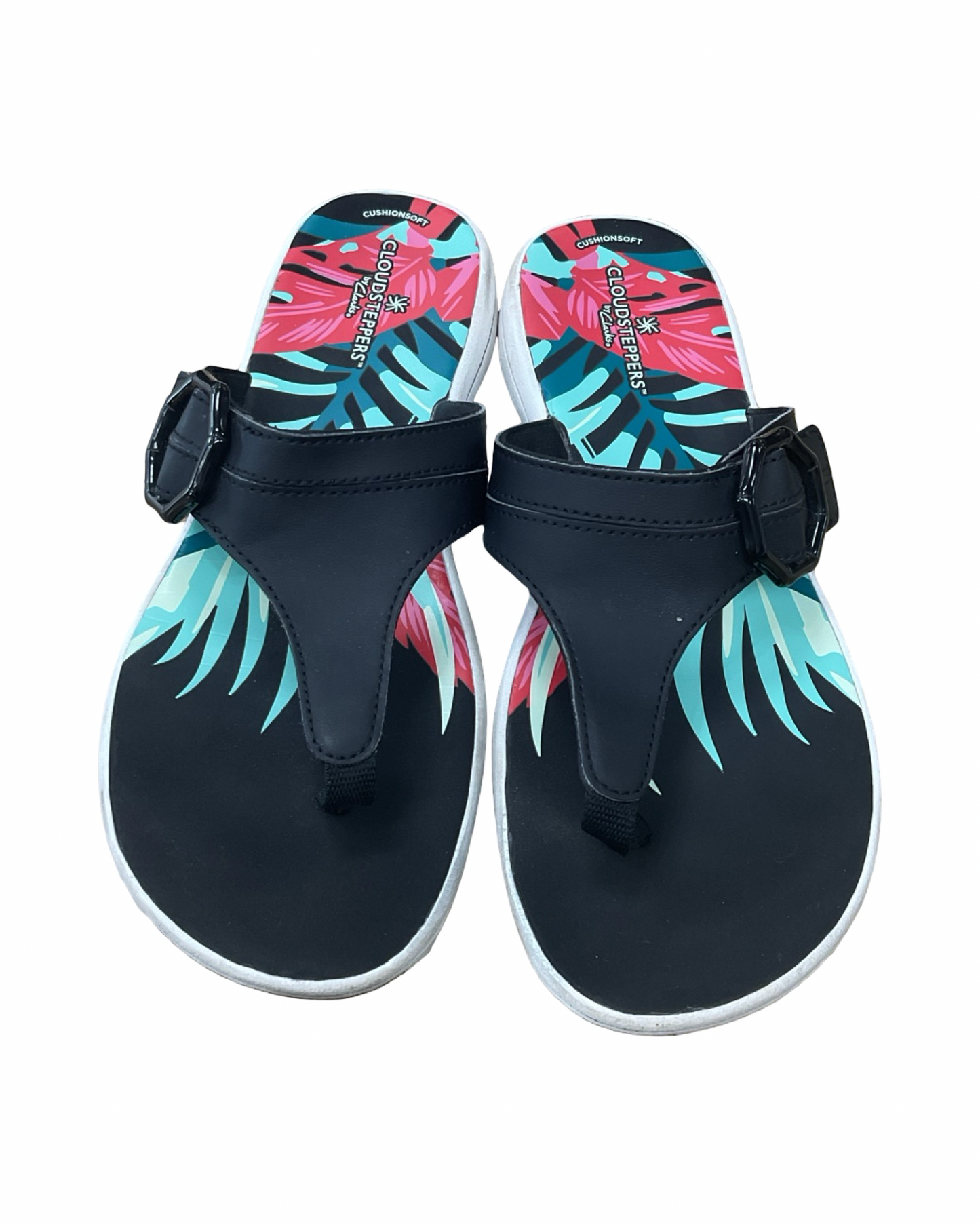 Sandals Flip Flops By Clarks In Black, Size:10