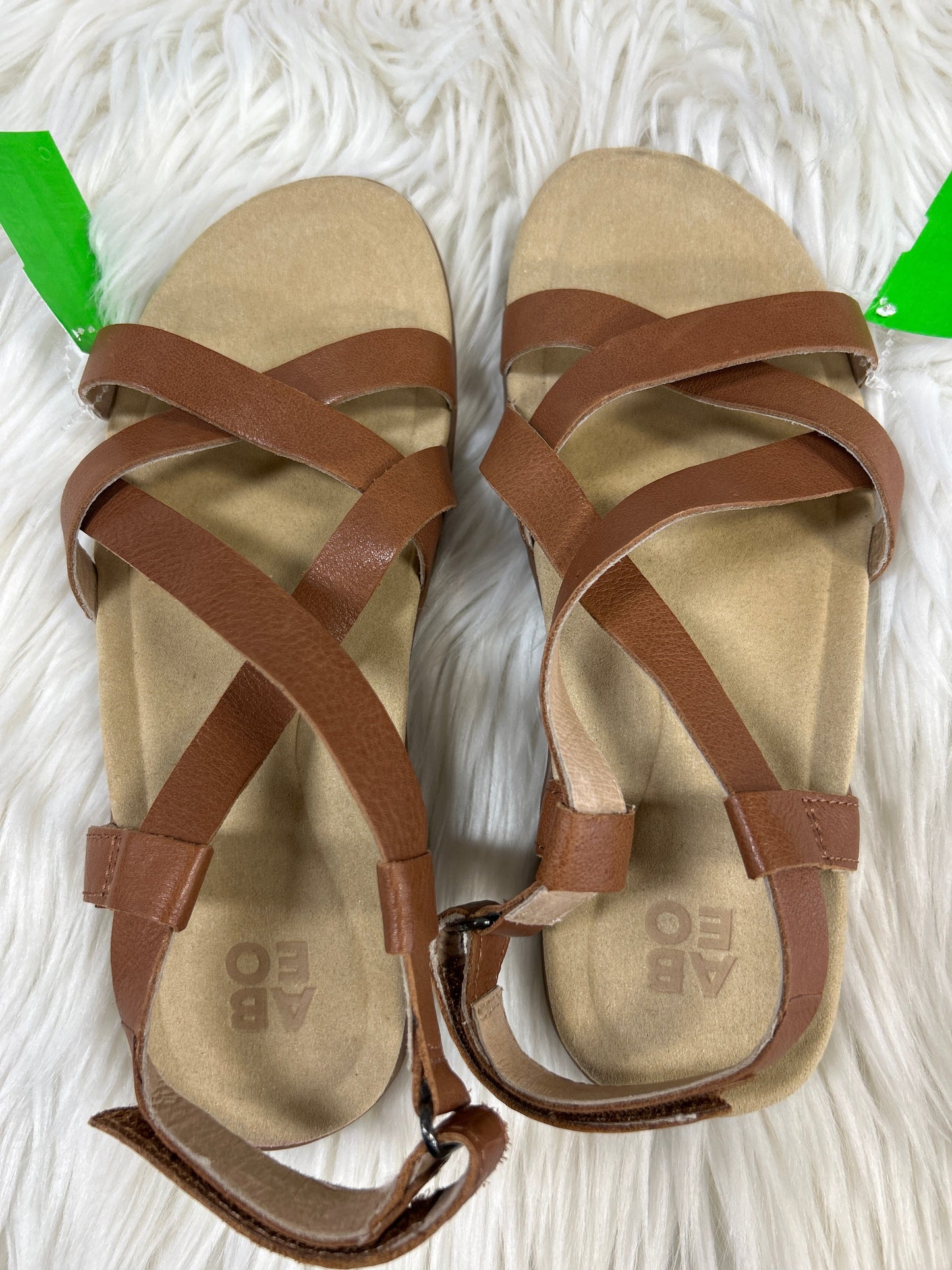 Sandals Flats By Abeo In Brown, Size:5
