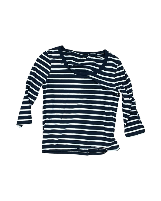 Top Ls By Pact In Blue & White, Size:S