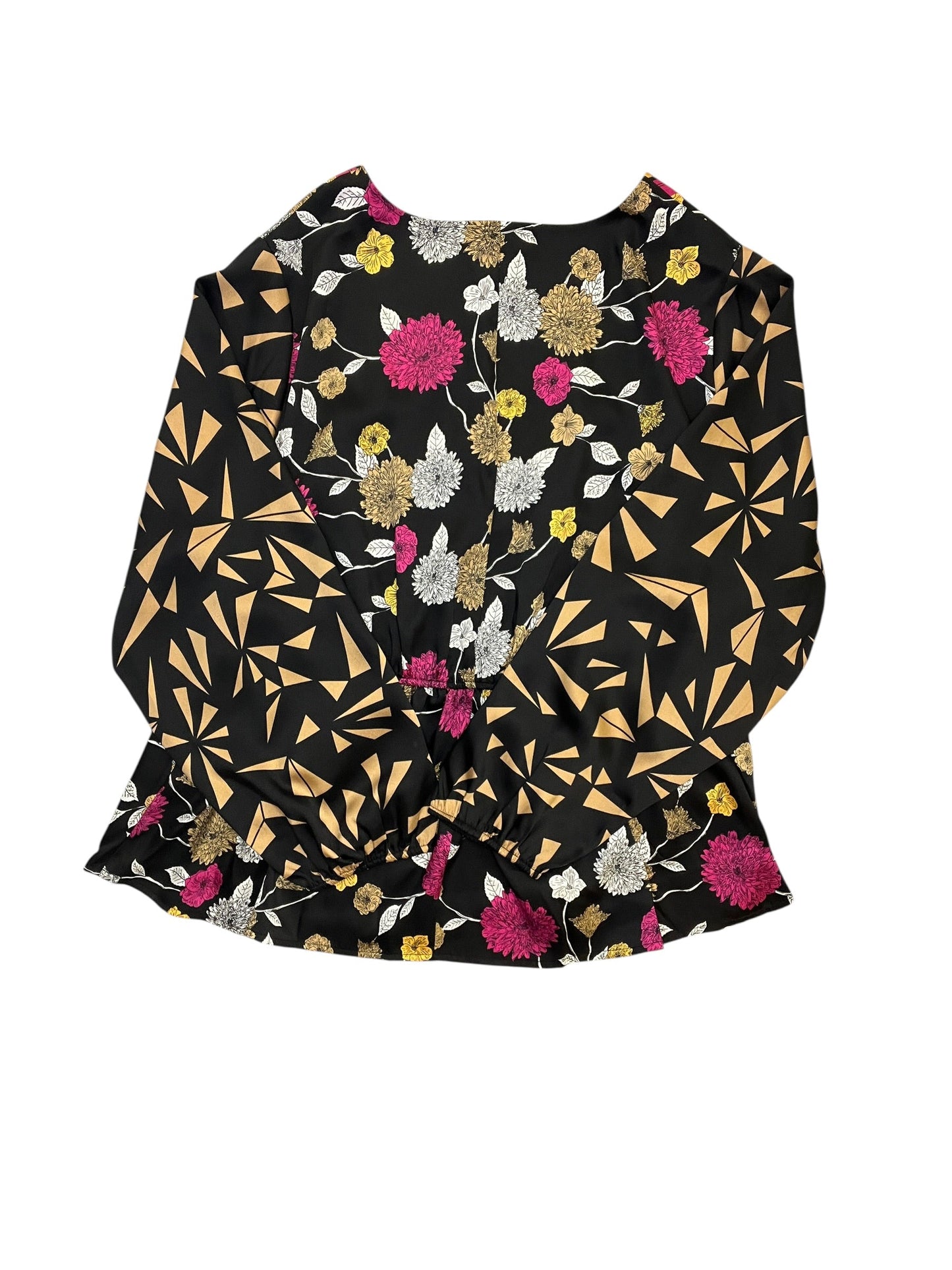 Blouse Ls By Lane Bryant In Black, Size:2X