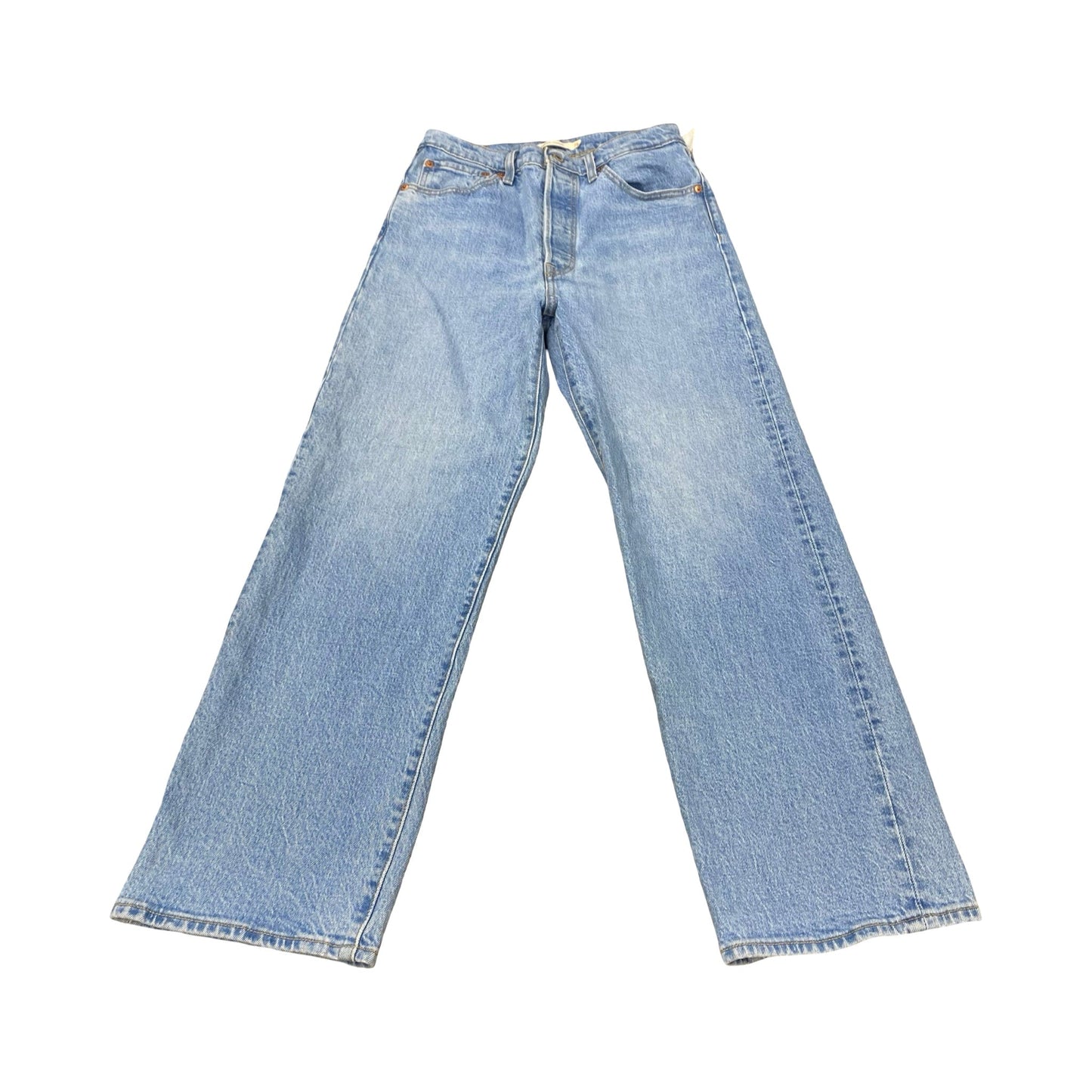 Jeans Straight By Levis In Blue Denim, Size:6