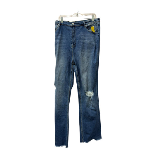 Jeans Flared By Fashion Nova In Blue, Size:22