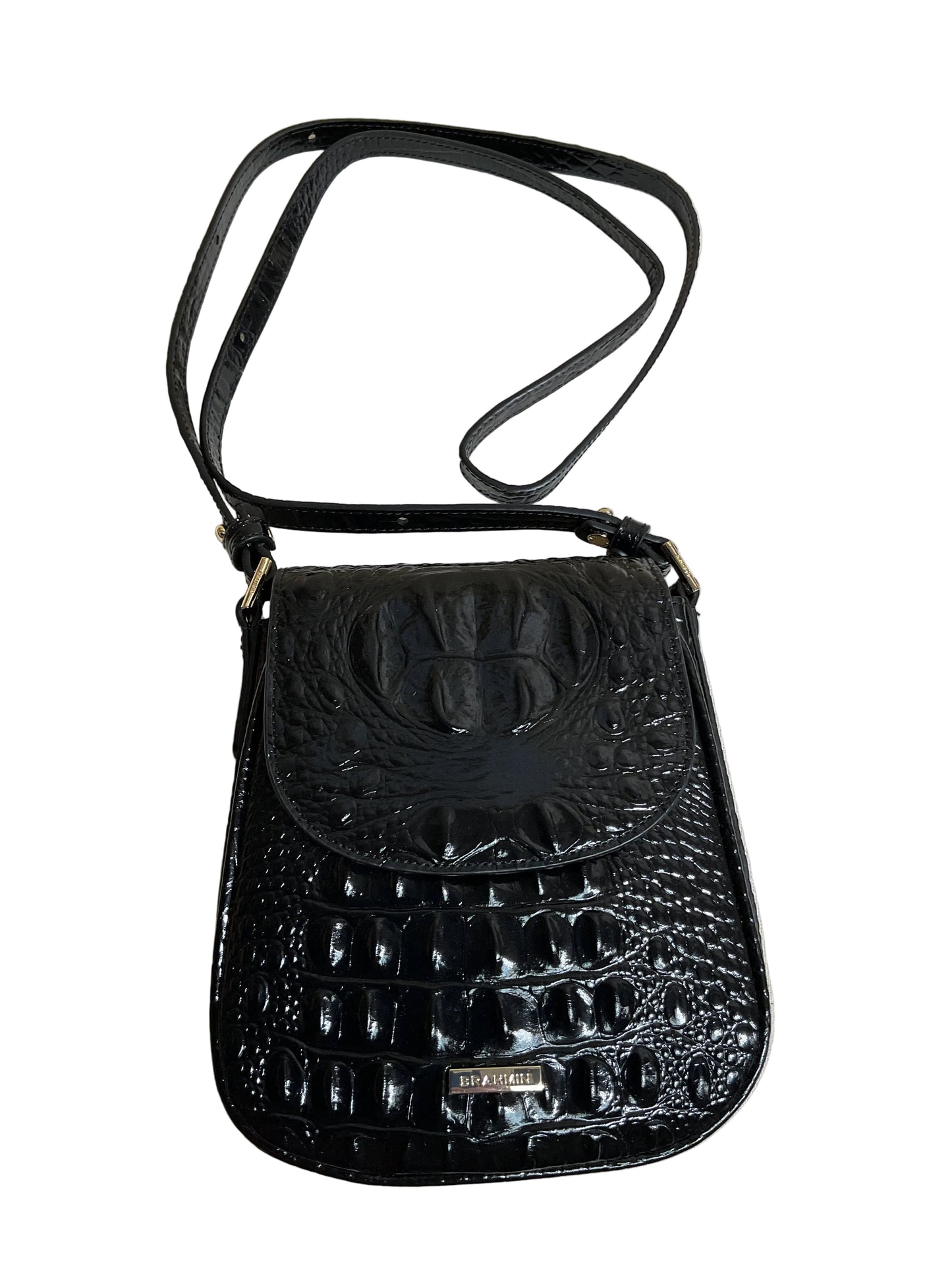 Crossbody Designer By Brahmin In Black, Size:Small