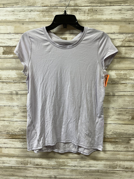 Athletic Top Ss By Lululemon In Purple, Size:M
