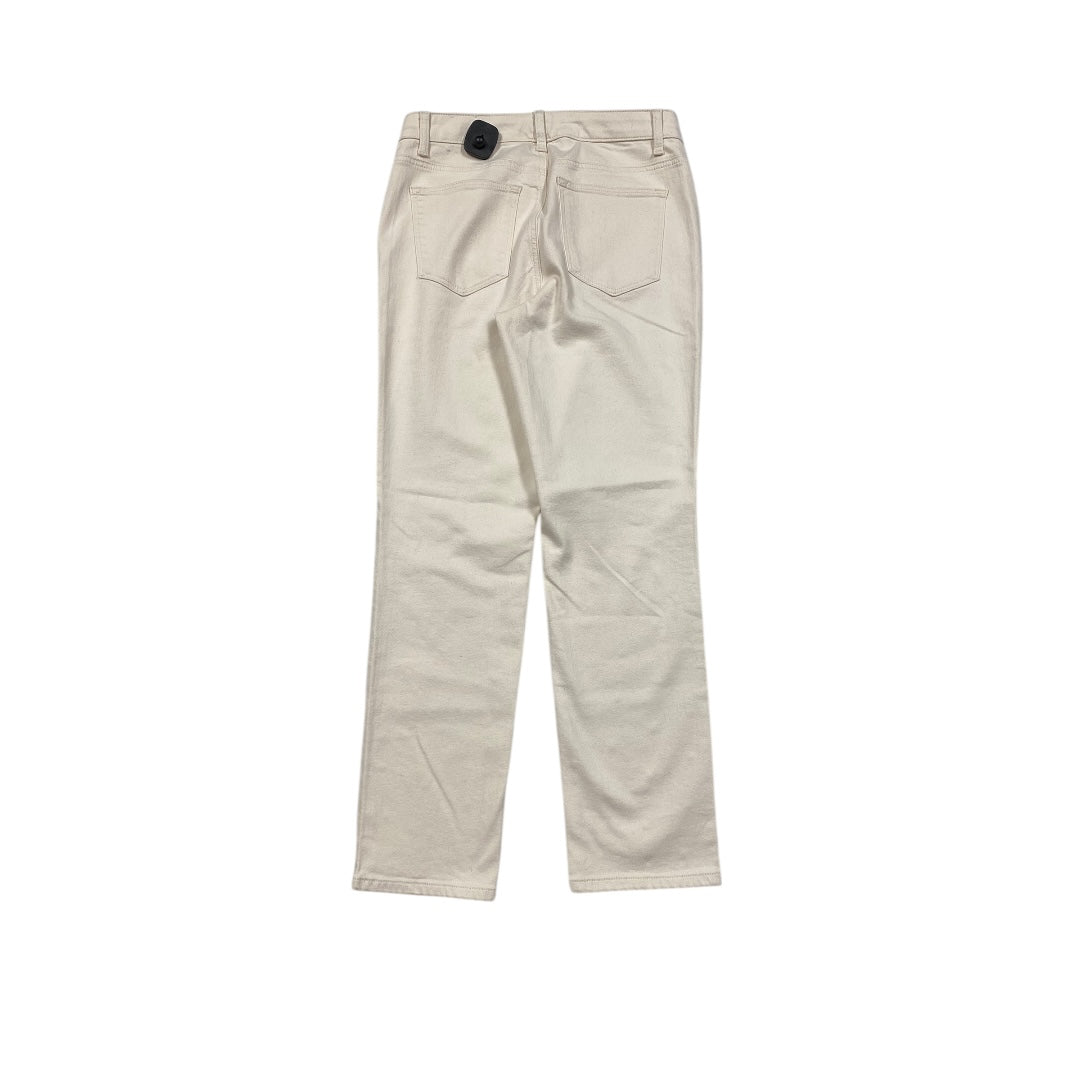 Jeans Straight By Talbots In Cream, Size:6P