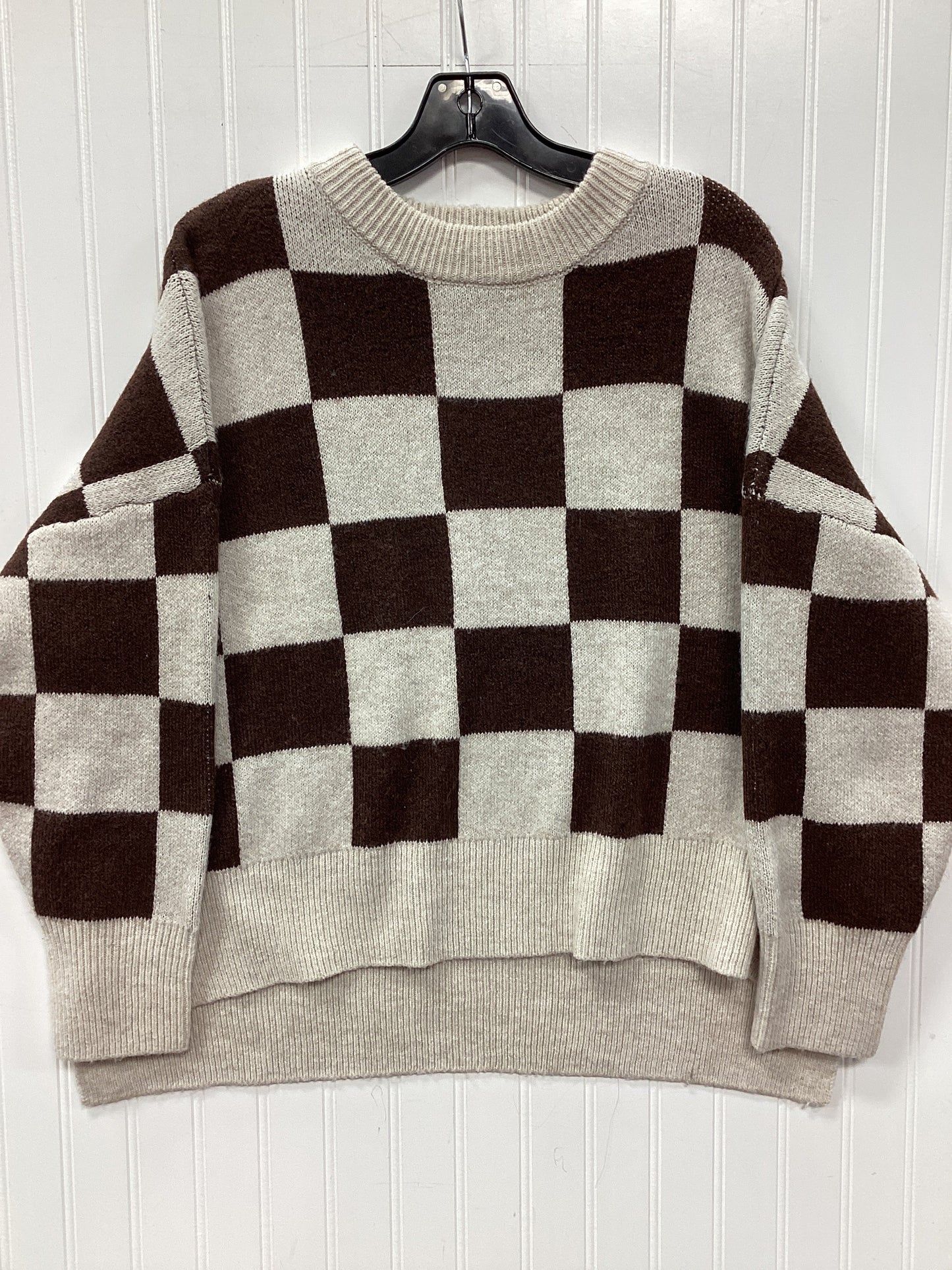 Sweater By Sincerely Jules In Brown & Cream, Size:L