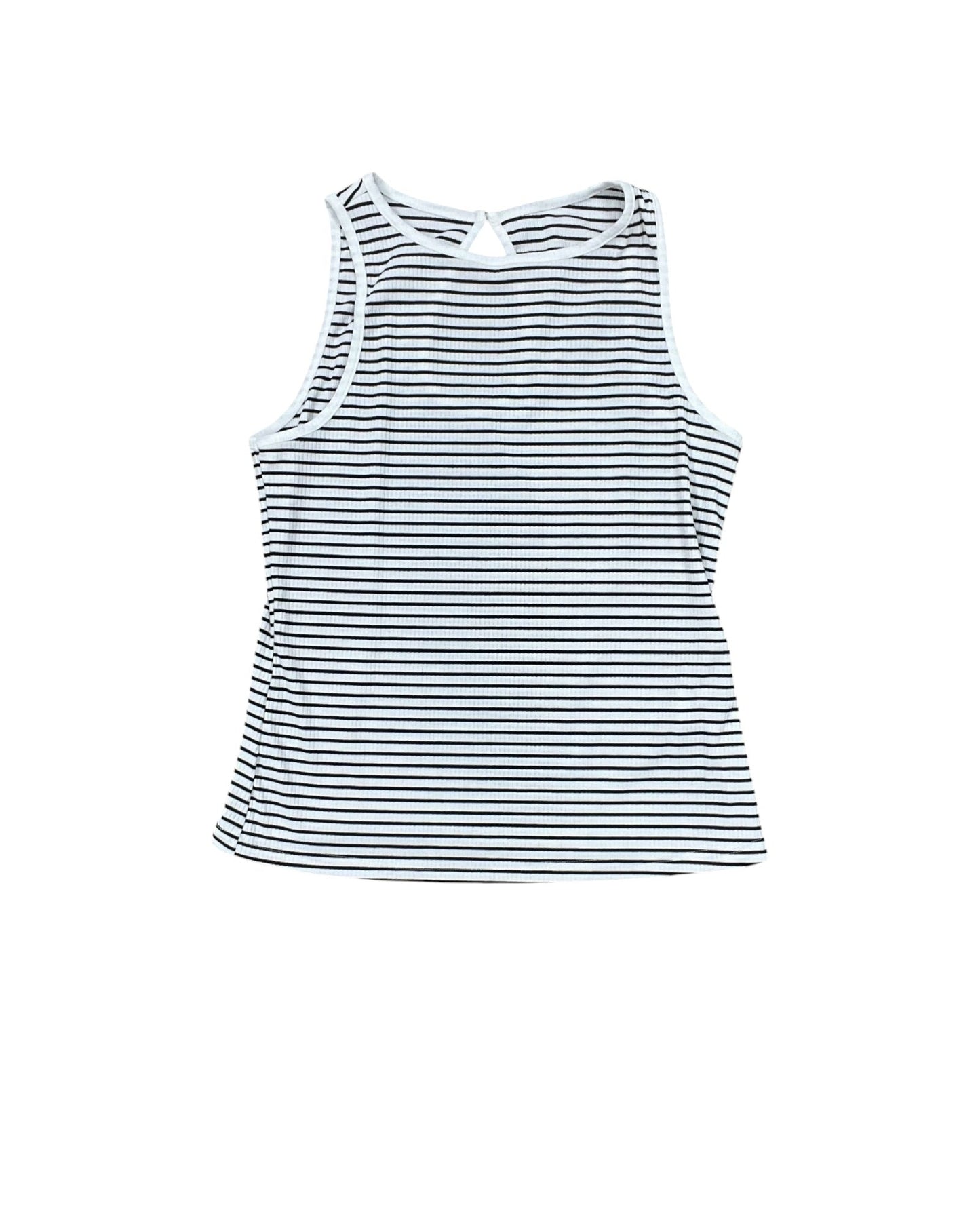 Tank Top By Clothes Mentor In Black & White, Size:L