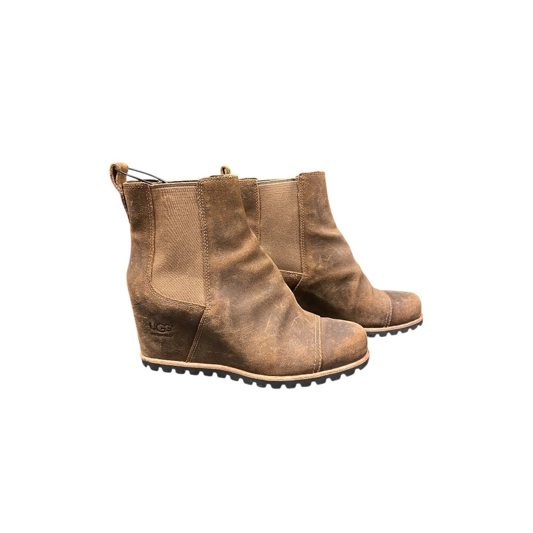 Boots Designer By Ugg In Brown, Size:8.5