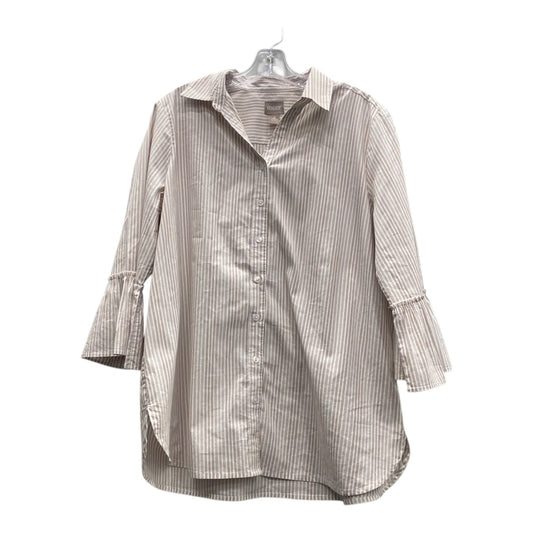 Blouse 3/4 Sleeve By Chicos In Beige, Size:L