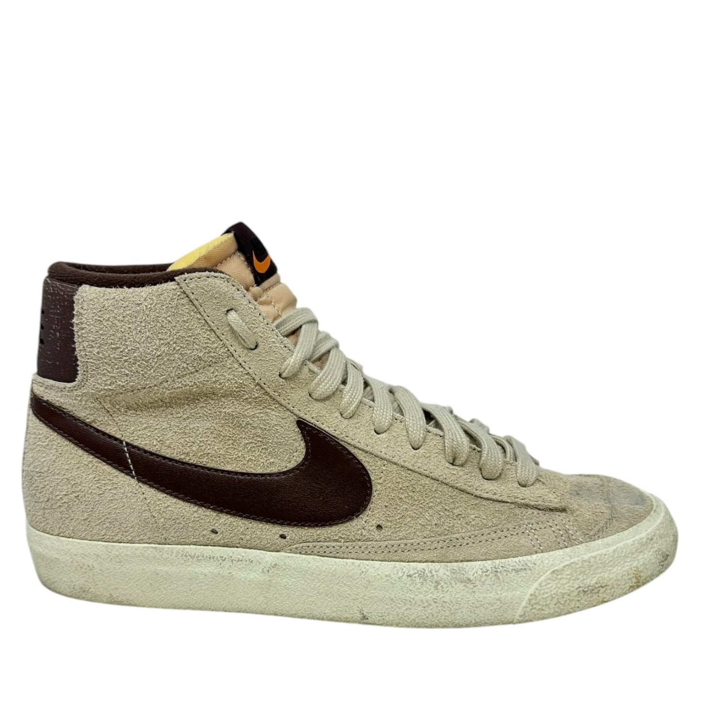 Mid '77 Premium Blazer High Top Sneakers By Nike In Rattan/Light Chocolate Suede, Size: 11