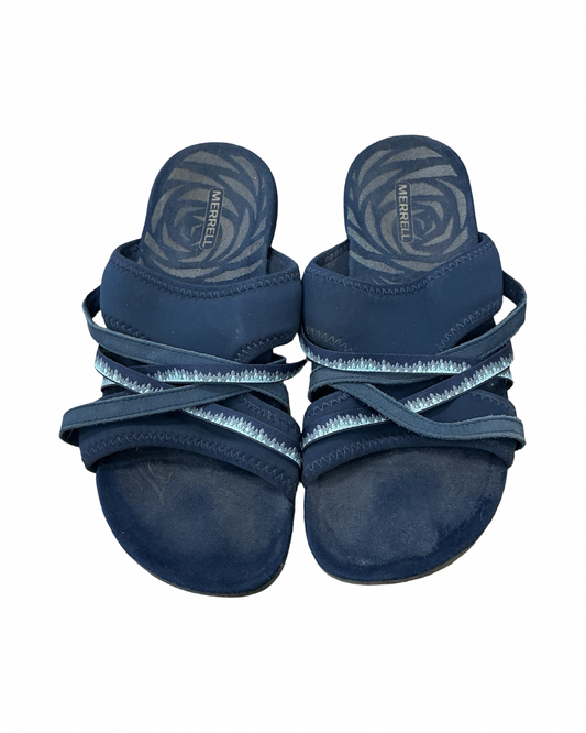 Sandals Flats By Merrell In Blue, Size:10
