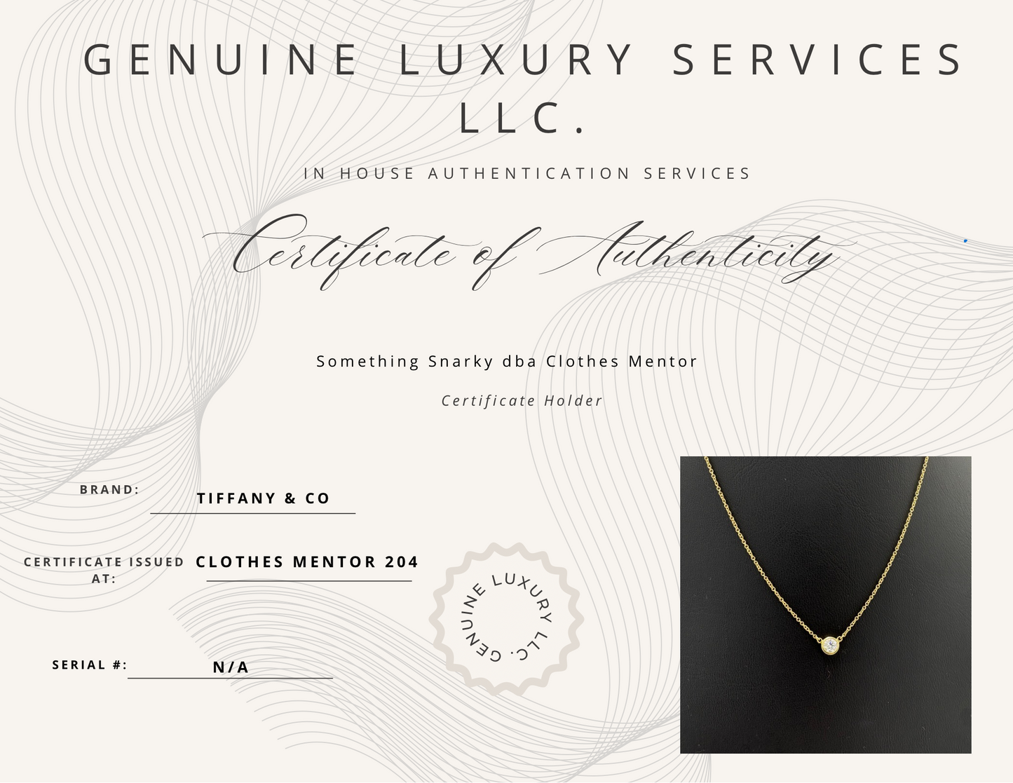 Tiffany & Company 18k Gold Diamond By The Yard Luxury Necklace