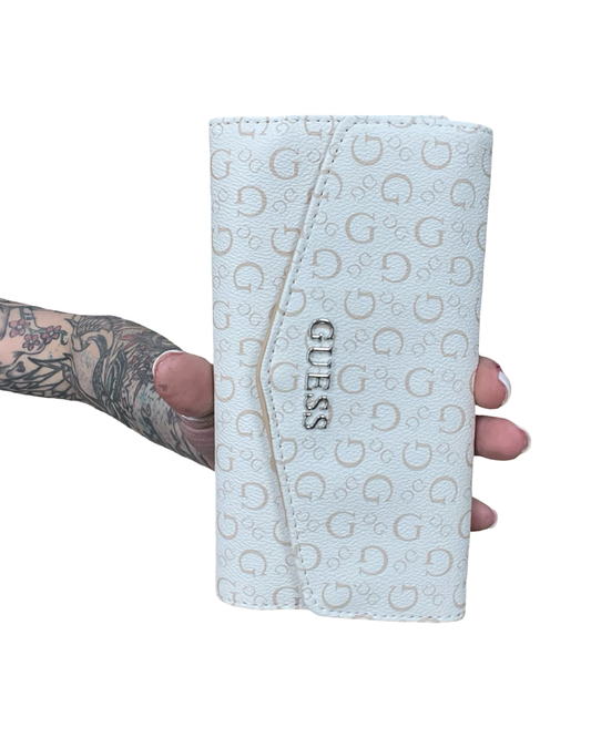 Wallet By Guess In White, Size:Medium