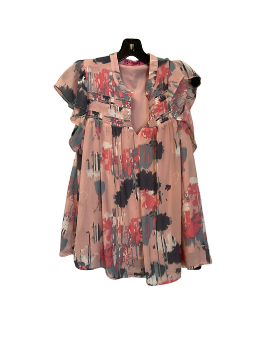 Top Short Sleeve By Almost Pink In Pink, Size: L