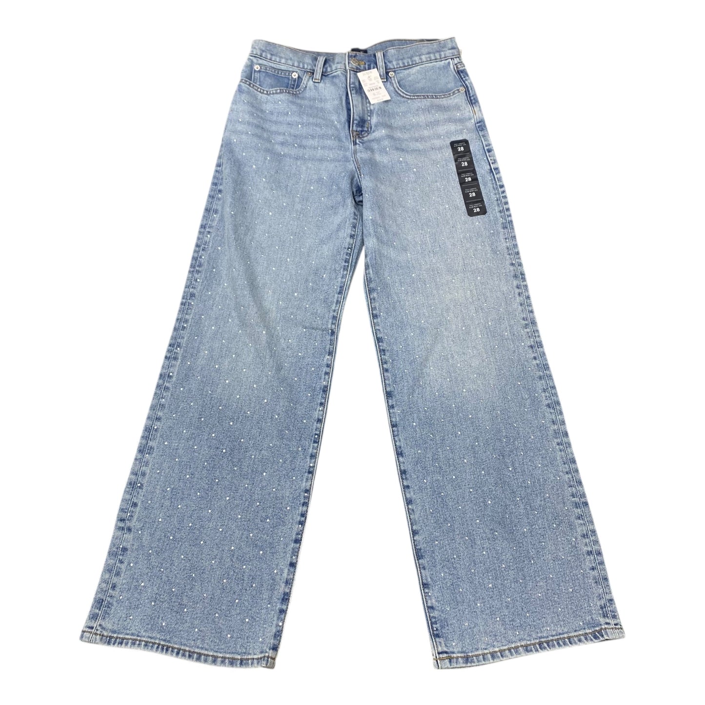 Jeans Wide Leg By J. Crew In Blue Denim, Size:6