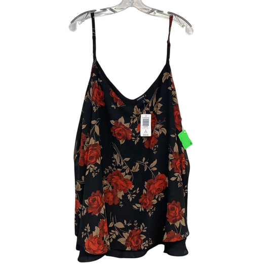 Top Sleeveless By Torrid In Black & Red, Size:3X