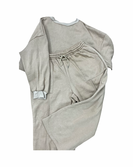 Lounge Set Pants By Shein In Tan, Size:3X