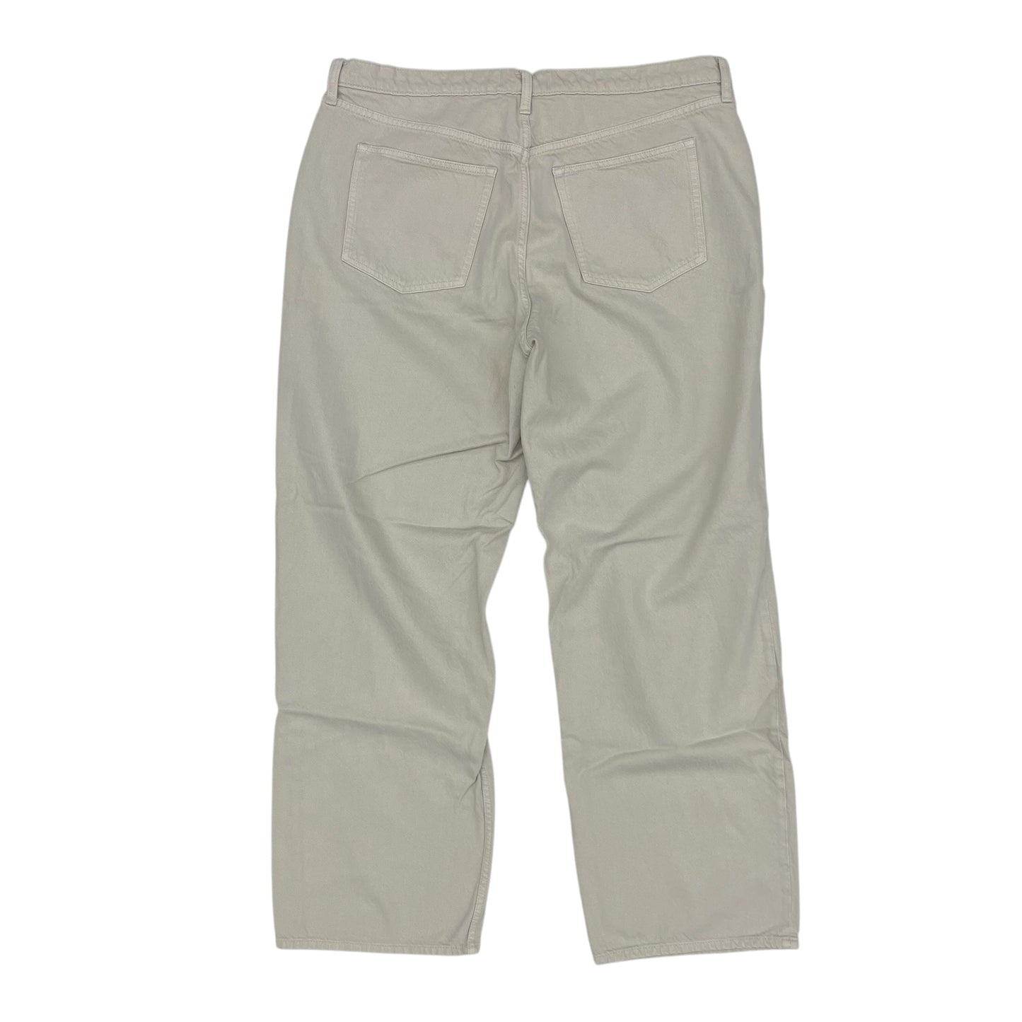 Jeans Straight By Abercrombie And Fitch In Tan, Size:18