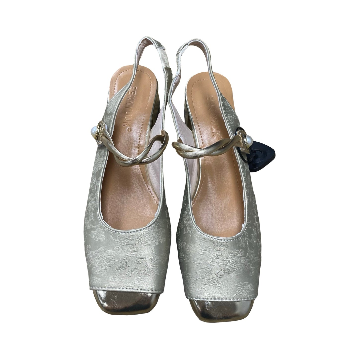 Shoes Heels Block By Cmc In Gold, Size:9