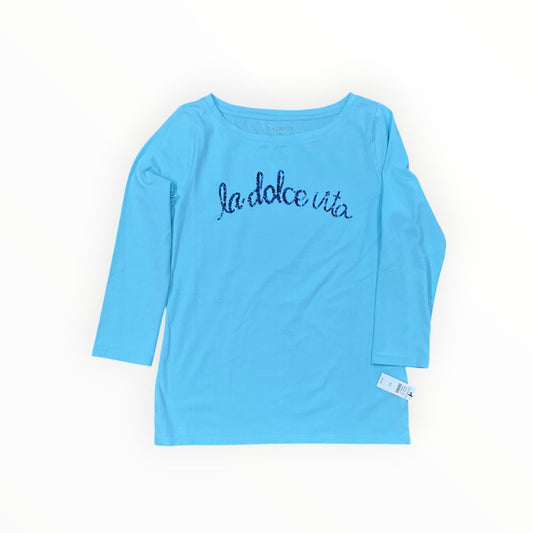 Top 3/4 Sleeve By Talbots In Teal, Size:Xs
