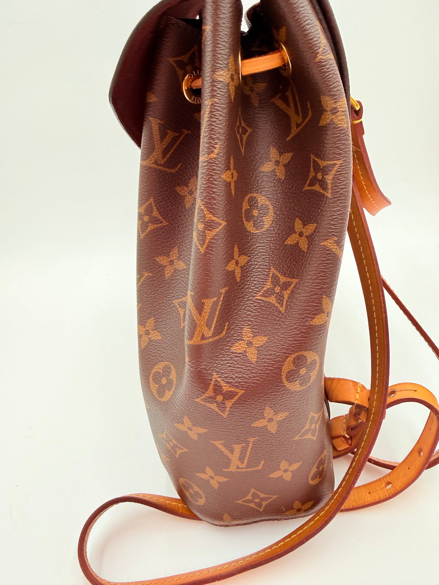 Backpack Luxury Designer By Louis Vuitton In Brown, Size:Medium