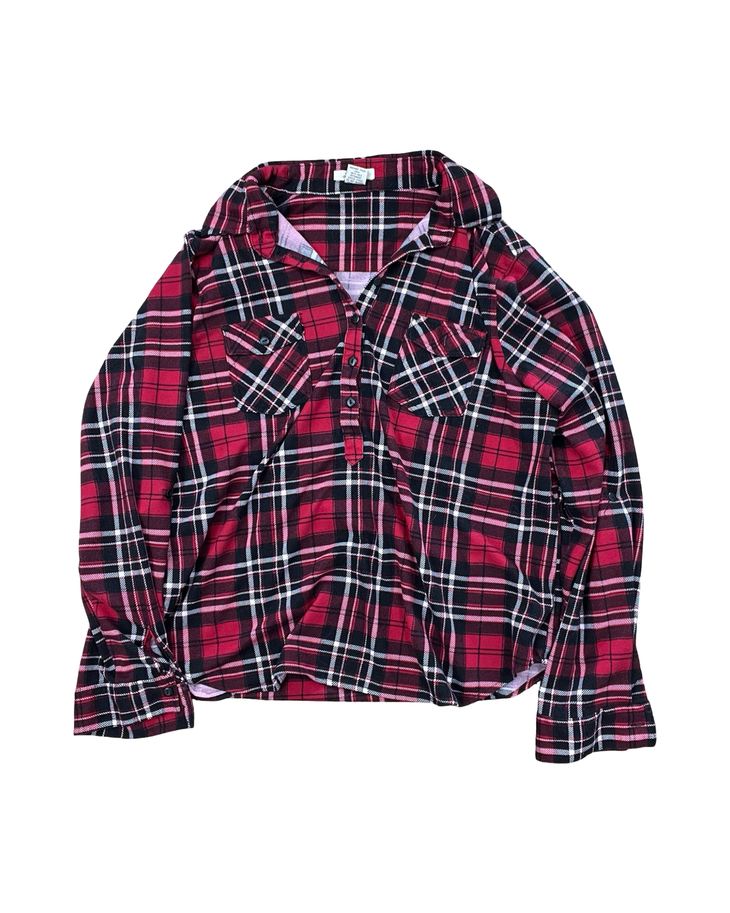 Blouse Ls By Clothes Mentor In Black & Red, Size:Xl