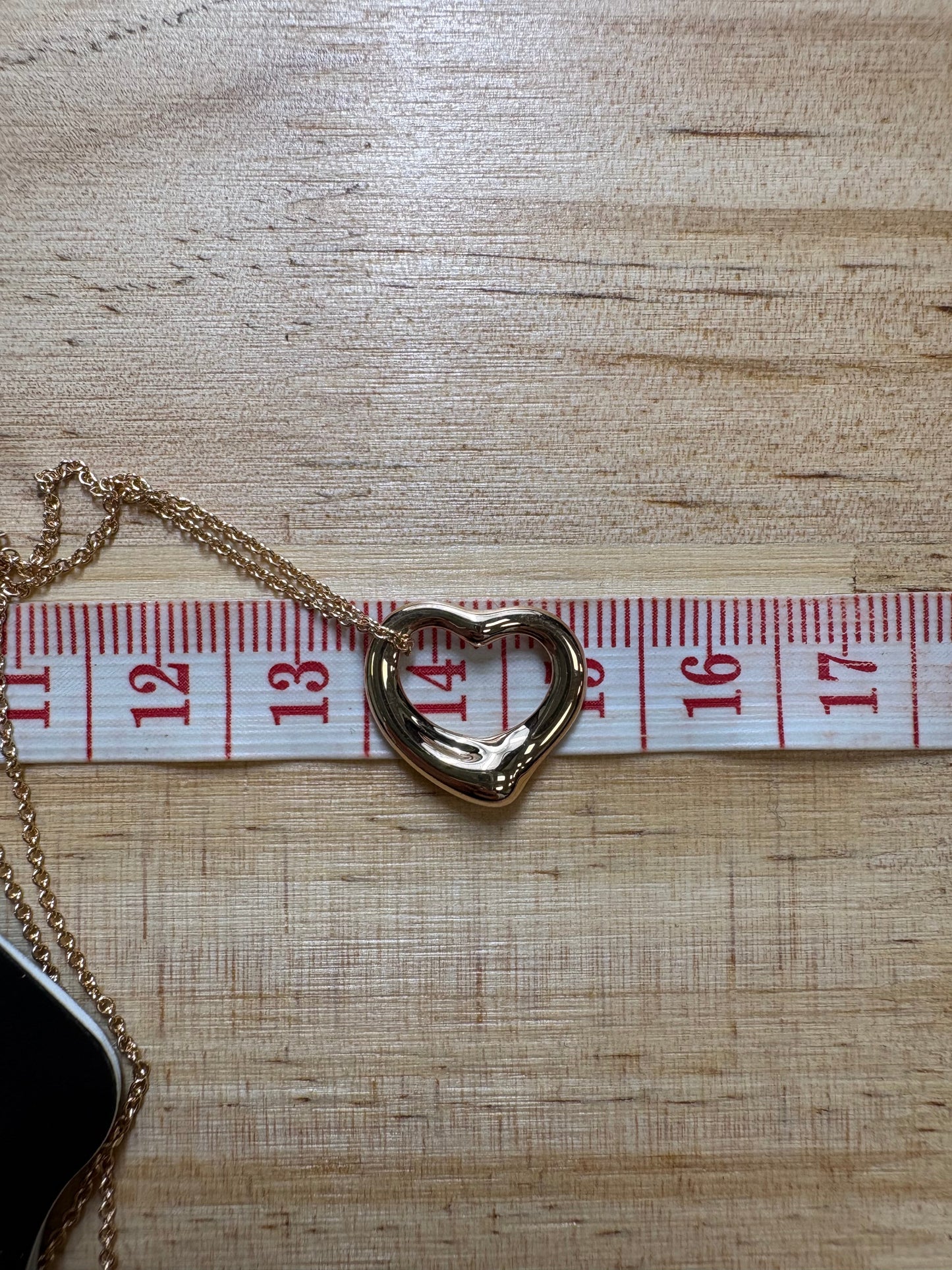 Tiffany & Company Open Heart 18k Rose Gold 16mm Luxury Necklace