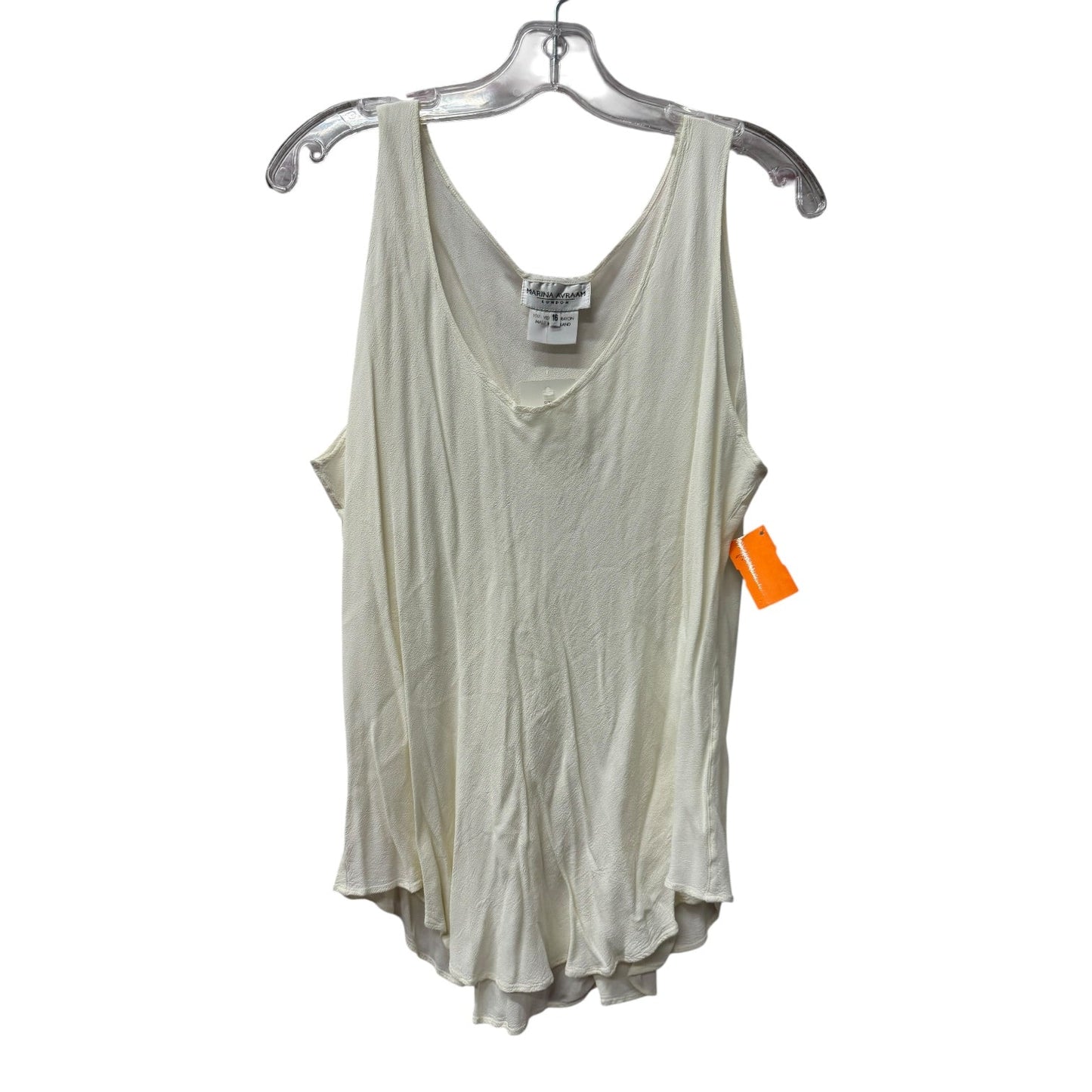 Top Sleeveless By marina avraam In Cream, Size:Xl