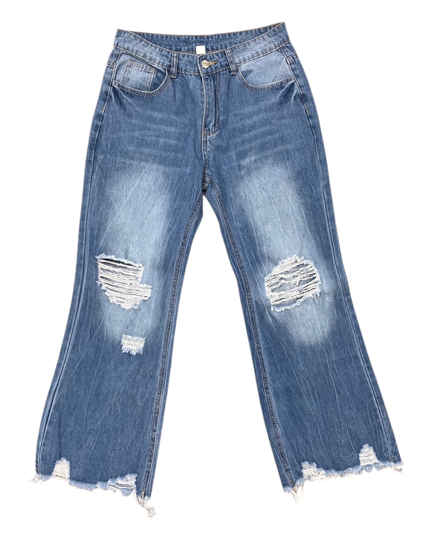Jeans Wide Leg By Clothes Mentor In Blue Denim, Size:M