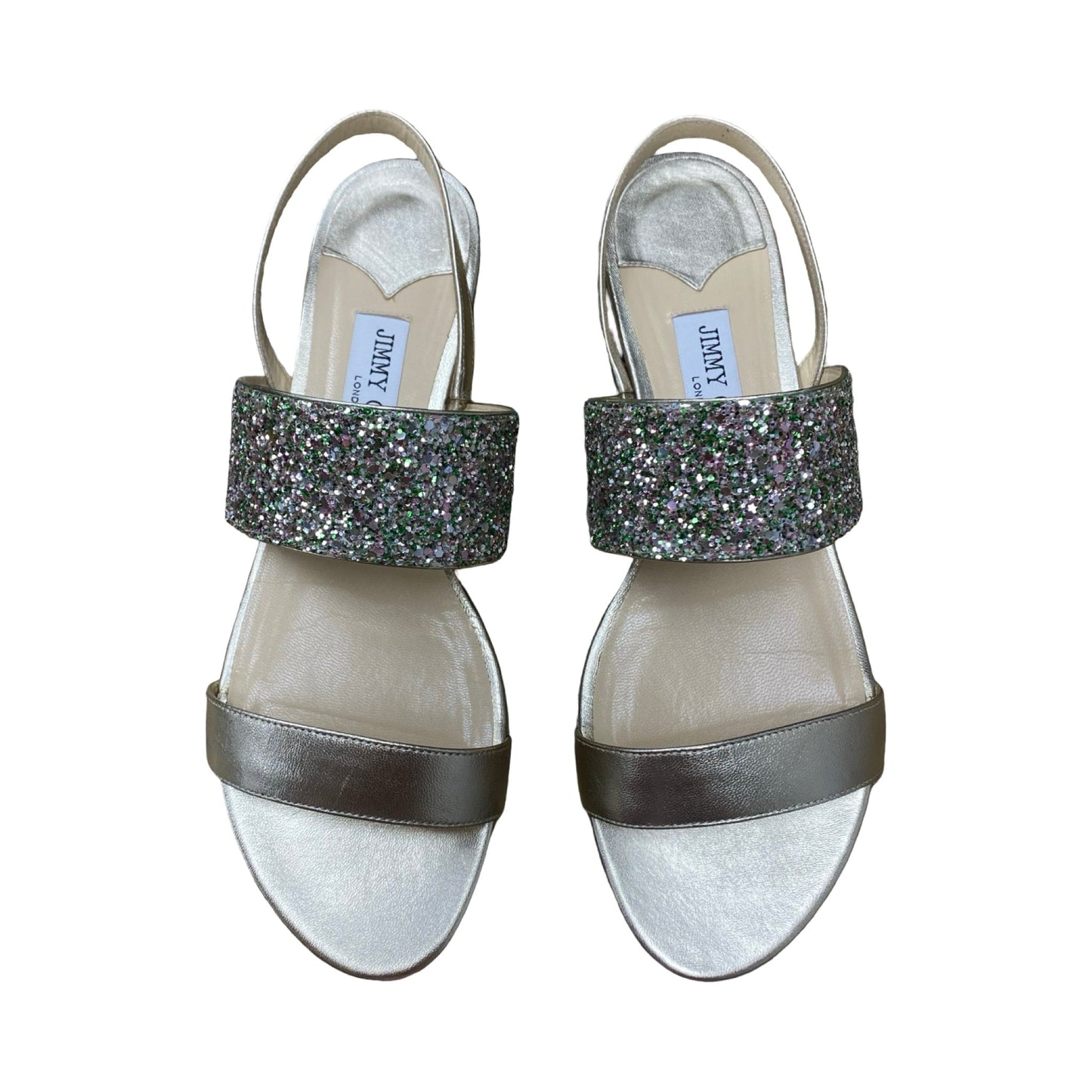 Sandals Luxury Designer By Jimmy Choo In Multi, Size:9