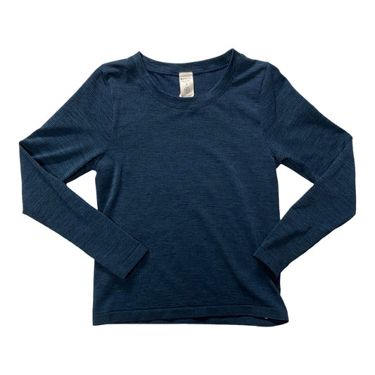 Athletic Top Ls Crewneck By Athleta In Navy, Size:Xl
