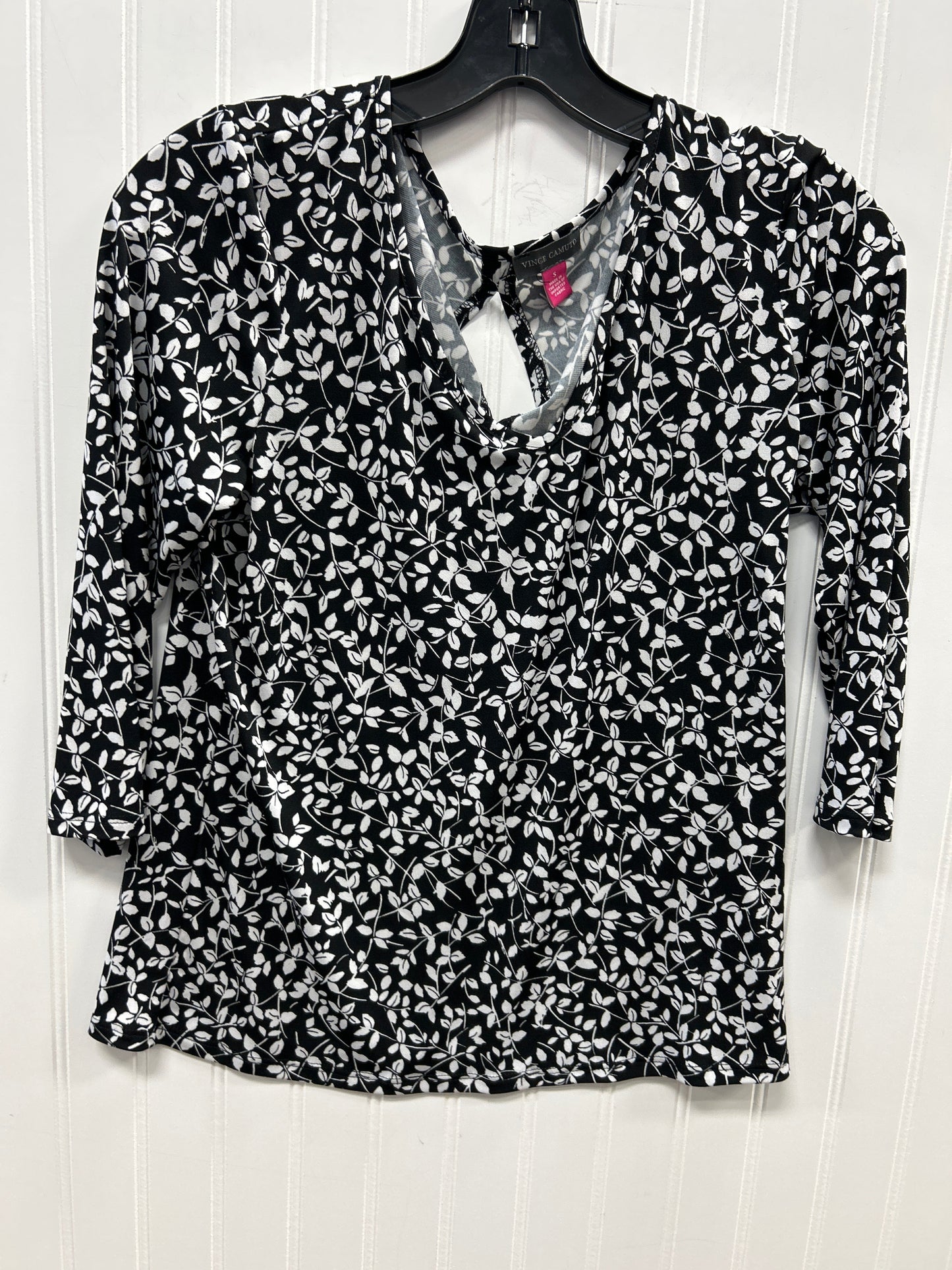 Top Ls By Vince Camuto In Black & White, Size:S