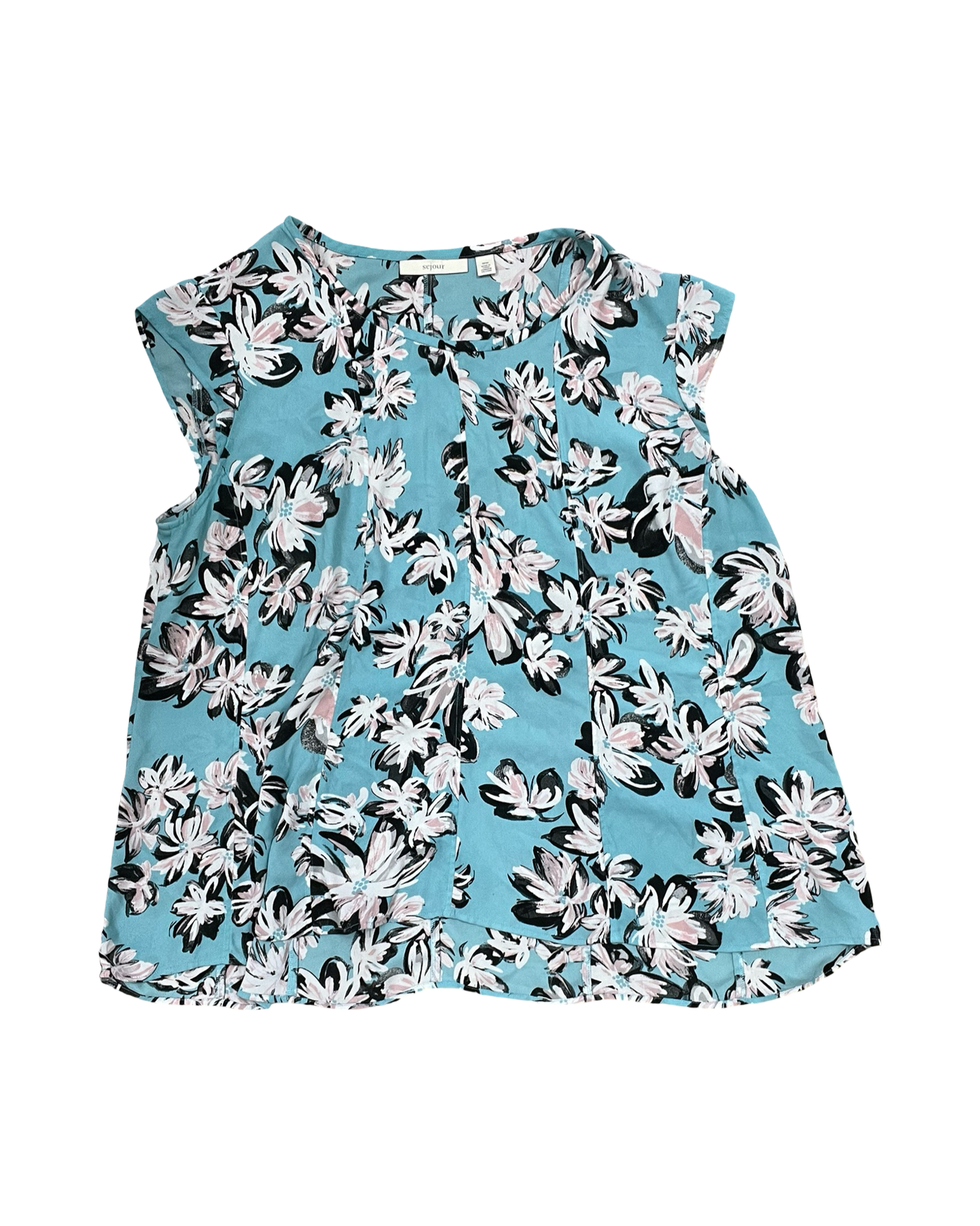 Top Ss By Sejour In Teal, Size:1X