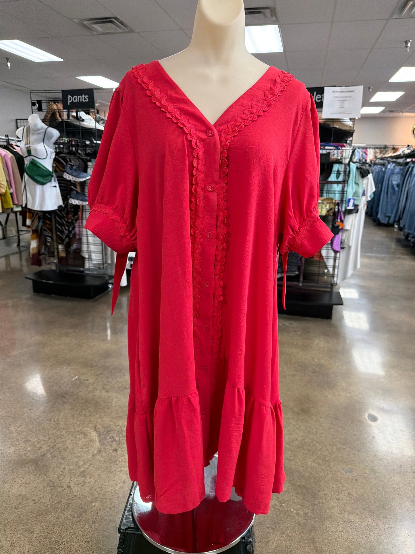 Dress Casual Short By Umgee In Red, Size:2X
