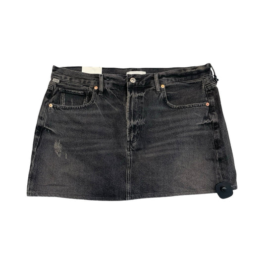 Skirt Mini & Short By Citizens Of Humanity In Black Denim, Size:14