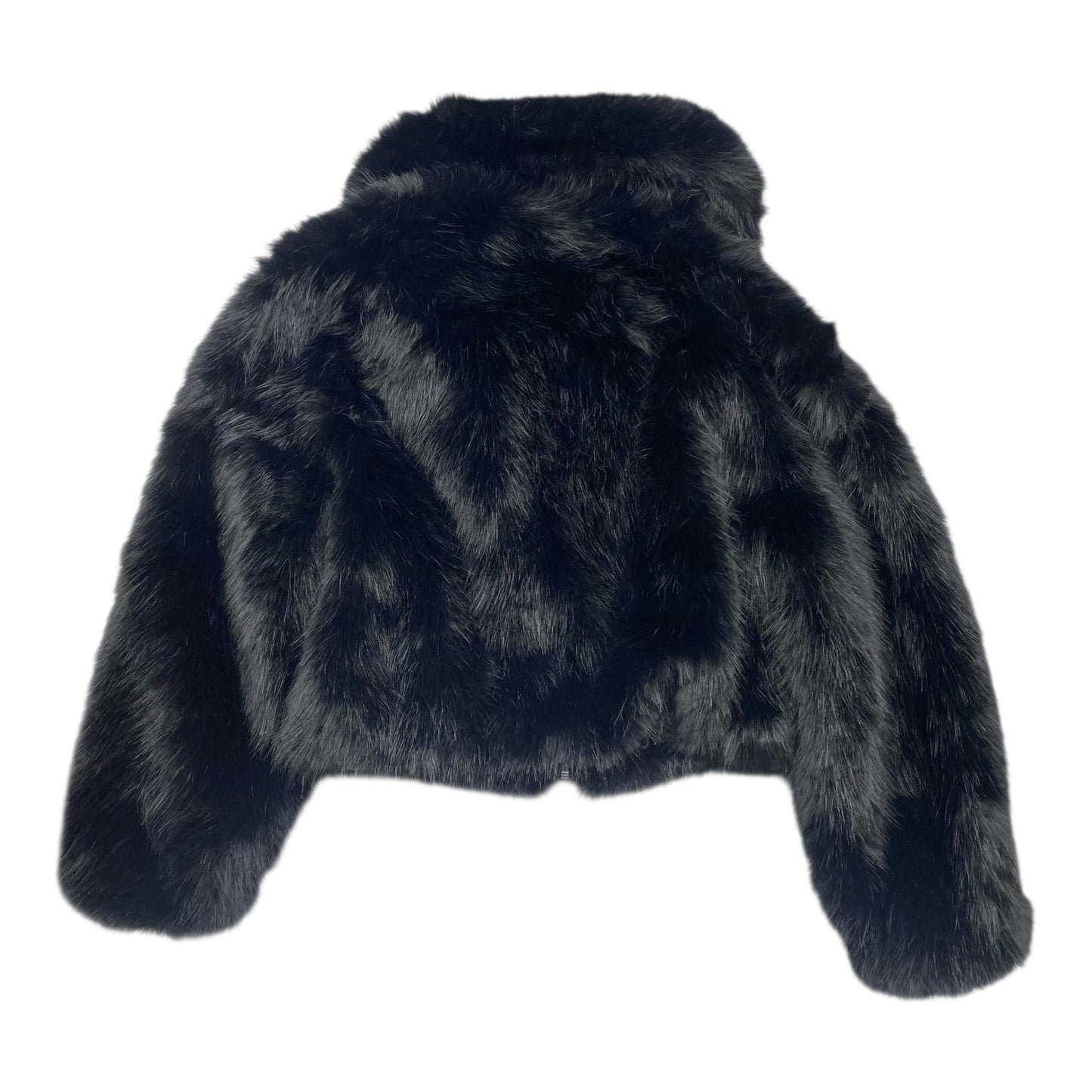 Jacket Faux Fur & Sherpa By French Connection In Black, Size:4