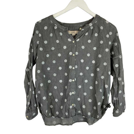 Top Long Sleeve By Loft In Grey, Size: Sp