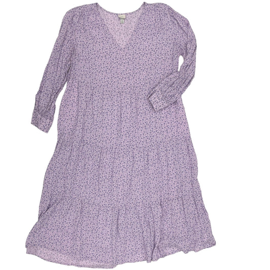 PURPLE A NEW DAY DRESS CASUAL MIDI, Size XXL