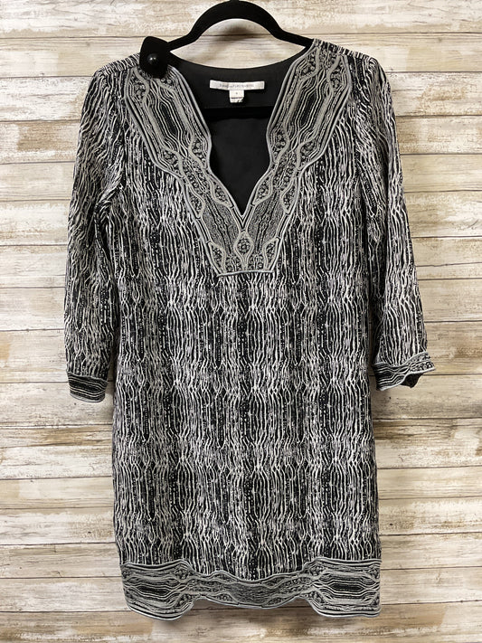 Dress Designer By Diane Von Furstenberg In Black & Grey, Size:4