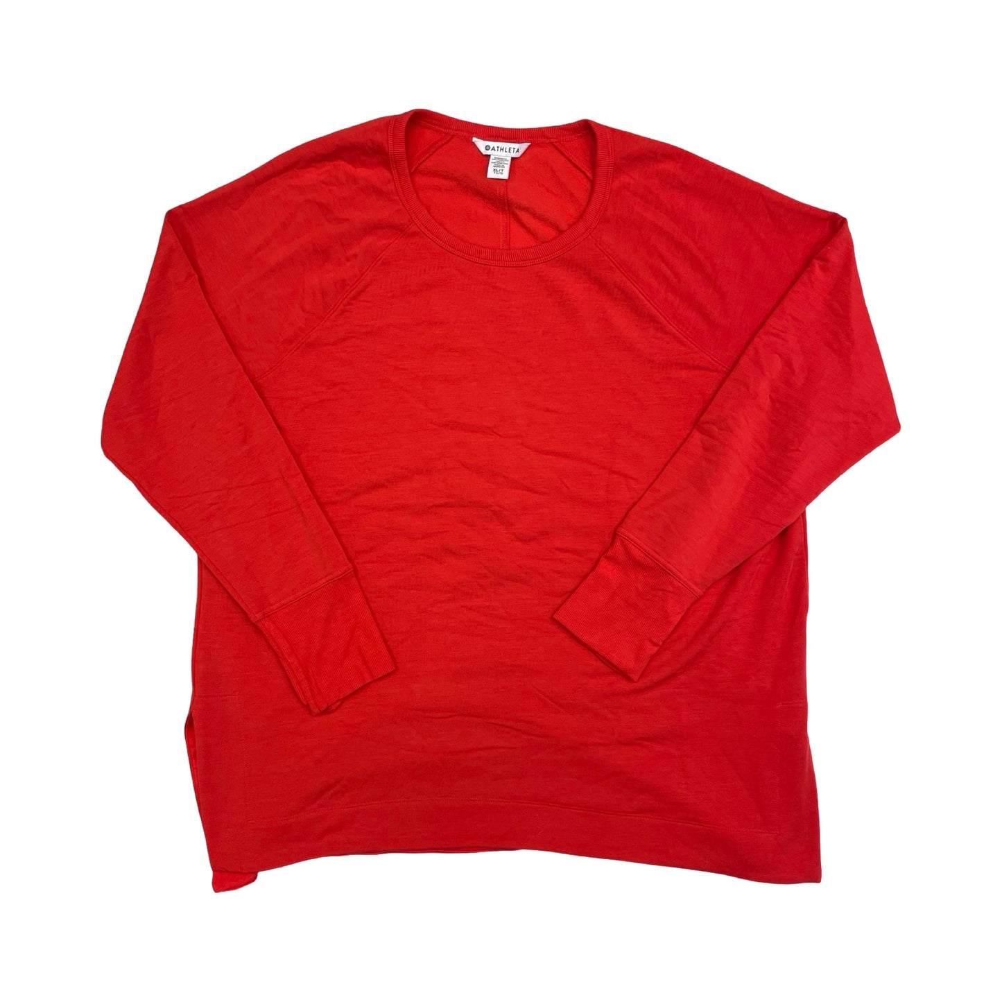Athletic Top Ls Crewneck By Athleta In Red, Size:Xl
